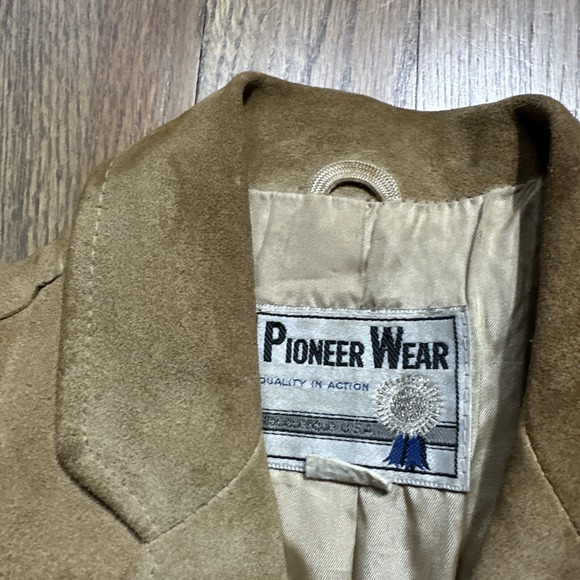Pioneer Wear Suede Leather Fringe Jacket Vintage Western Ladies SZ 12 COWGIRL - Picture 3 of 16
